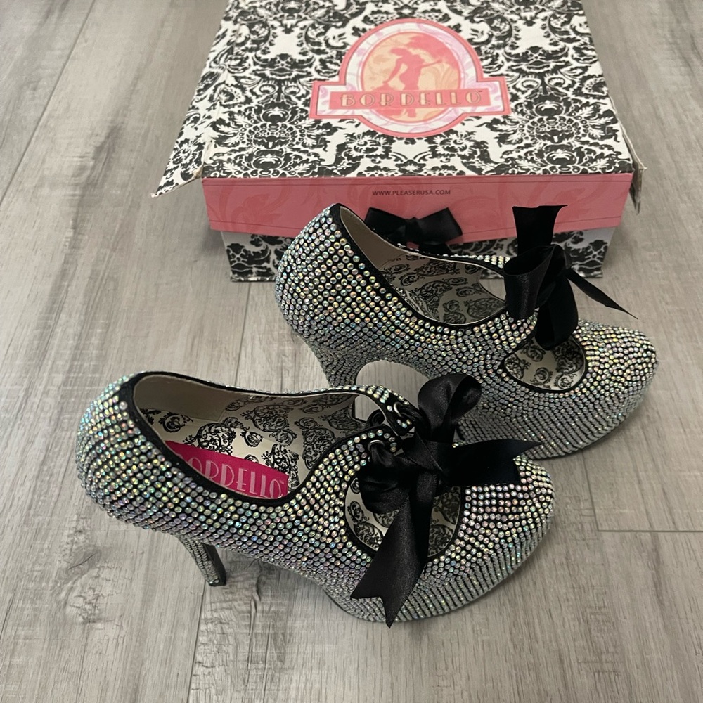 Bordello Rhinestone Heels - Picture 4 of 9